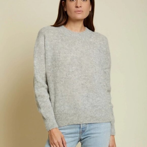 Nation Ltd Gray Baby Alpaca Wool Blend Long Sleeve Pullover Sweater XS - Picture 1 of 5